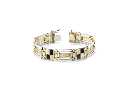 Gold Plated Mens Hip Hop Bracelet